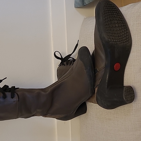 Vintage camper leather  boots with lace size 8 - Picture 2 of 3